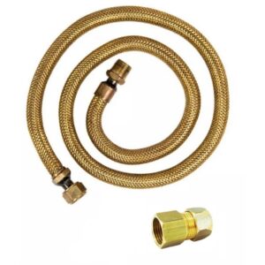 1 mangueira 50cm de cobre + 1 adaptador gas encanado gn fogao e cooktop peças pra fogao