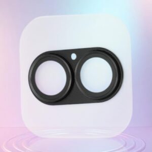1 peça de capa de câmera de celular 5H brilhante protetor de lente para iPhone 16 vidro preto