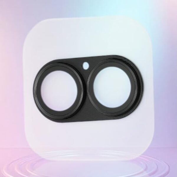 1 peça de capa de câmera de celular 5H brilhante protetor de lente para iPhone 16 vidro preto