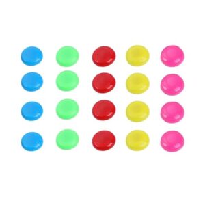 20 peças de ímãs de geladeira pequenos de 5 cores - redondo forte para quadro branco, cozinha, escritório e casa