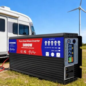 24V to 240V,Inversor de potência de 72V para 110V, 5000W, onda senoidal pura, conversor de 12V/24V/48V/60V/72V CC para 110V/240V CA, inversor de potência para carro, RV