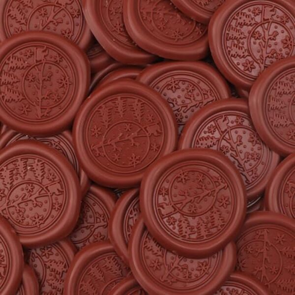 25 peças de adesivos de selo de cera de Natal marrom-vermelho alce autoadesivos adesivos de selo de envelope ótimos para presentes de convite de Natal decoração de envelope de cartão de felicitações