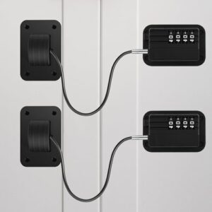 2 peças de bloqueio de senha de geladeira à prova de crianças parafuso de bloqueio de geladeira/montagem adesiva, fechaduras combináveis de porta de geladeira para janela de gaveta de armário (preto)