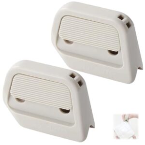 2 peças de cortador de caixa retrátil, ferramenta abridor de caixa de fatia, pequeno cortador de caixa de cerâmica, abridor de pacote magnético (branco)