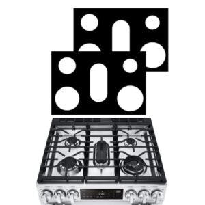 2 peças de forro protetor de fogão para fogão LG de 76 cm modelo LRGL5925 0,3 mm de espessura reutilizáveis capas de queimador de fogão