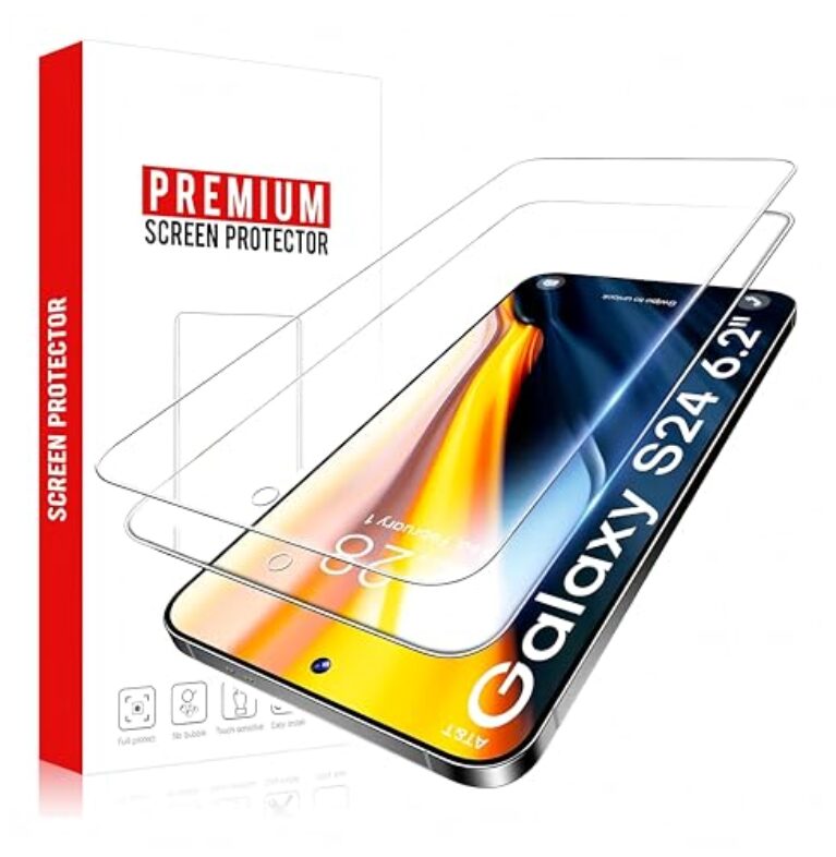 2 películas protetoras de tela para iPhone 14 Pro, transparente, antiarranhões, película de vidro temperado com moldura de instalação