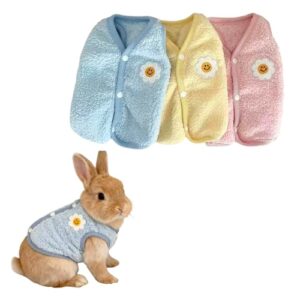 3 peças de suéter de coelho para animais de estimação, casaco de inverno, bonito e quente, colete de orelha caída, adequado para coelhos, gatinhos, filhotes e outros animais de estimação pequenos