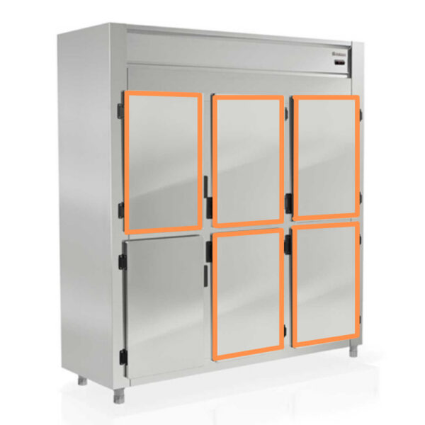 4 Borracha Gaxeta D Encaixe Refrigerador 4 Ou 6 Portas 44x69(cinza claro)