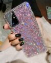 4youcase Capa com glitter rosa para Samsung Galaxy A17 5G, linda capa de telefone fina para Samsung Galaxy A17 5G com diamantes brilhantes e brilhantes