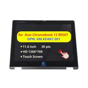 6M.KE4N7.001 Substituição para Acer Chromebook 12 R856T Laptop Display LCD Touch Screen Módulo Digitalizador Montagem com Bisel Suporte Função Stylus