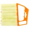 7 dentes 5,3 x 16 cm / 13,5 x 16 cm mini escova de limpeza portátil, persianas, ar condicionado para ventilador de janela, espanador doméstico, ferramenta de limpeza amarela