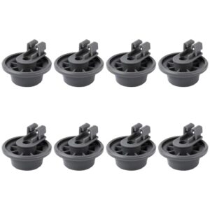 8 peças 611475 roda inferior da prateleira da máquina de lavar louça, peças de reposição para rack de lava-louças 1559847, AH8727387, bsh-00611475, AH3477735 (cinza)