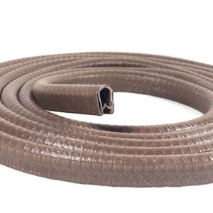 Acabamento de borda marrom escuro grande U altura - 21/32" U altura x 3/64" - 5/32". Alcance de aderência (15 pés)