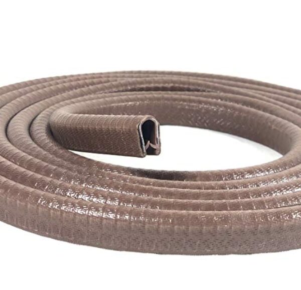 Acabamento de borda marrom escuro grande U altura - 21/32" U altura x 3/64" - 5/32". Alcance de aderência (15 pés)