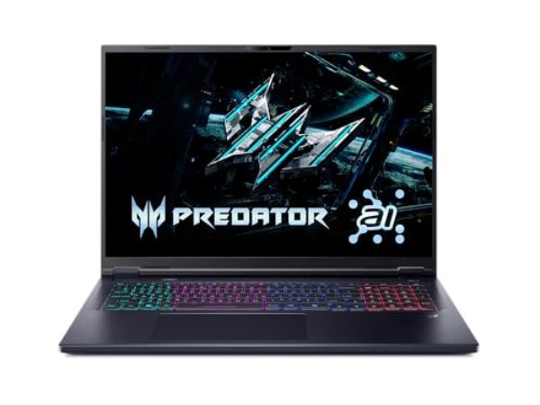 Acer Notebook para jogos Predator Helios Neo 18 AI | Processador Intel Core Ultra 9 275HX | NVIDIA GeForce RTX 5070 Ti | WQXGA 240Hz G-SYNC de 18 polegadas | DDR5 de 16 GB | SSD de 4 geração de 1 TB |