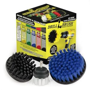 Acessórios de escova de perfuração resistente para limpeza de estofados, carpete, interior automotivo, couro, metal, banheiro, azulejo, argamassa, concreto, lápide, lápide - escova de perfuração macia