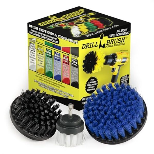 Acessórios de escova de perfuração resistente para limpeza de estofados, carpete, interior automotivo, couro, metal, banheiro, azulejo, argamassa, concreto, lápide, lápide - escova de perfuração macia