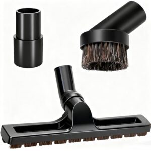 Acessórios de vácuo universais de 32 mm (32 mm) para escova de aspirador de pó de tubarão - Escova giratória de 360° de 30 cm de largura e adaptador de madeira com rodas, escova de piso a vácuo com