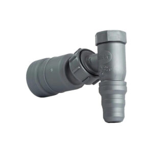 Adaptador Articulado 45° Cinza C/Retenção P/Máquina De Lavar Roupa E Louça - Blukit