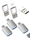 Adaptador de cabo USB C OTG (pacote com 6 unidades) Conversor tipo C para Apple para iPhone15 Pro Max Plus para iPad Air4/5 Mini6 MacBook compatível com Samsung Galaxy S23 Accessorie Thunderbolt USB