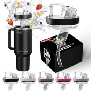 Adaptador de copo compatível com cartuchos Stanley and Flavors | Serve para copos Stanley Quencher H2.0 de 1,18 g e 1,8 g Stanley Quencher H2.0 | Ajuste direto, silicone à prova de vazamento de grau