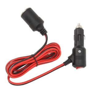 Adaptador de isqueiro 12 V 24 V com interruptor tomada de isqueiro de carro macho para fêmea 15A para carro, câmera, gravador, caminhão, trailer