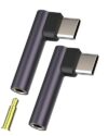 Adaptador de áudio USB C para conector de 3,5 mm (pacote com 2) para iPhone 16 15 Pro Max para iPad conversor de cabo de fone de ouvido para Apple compatível com Samsung Galaxy S24 S23 DAC estéreo AUX