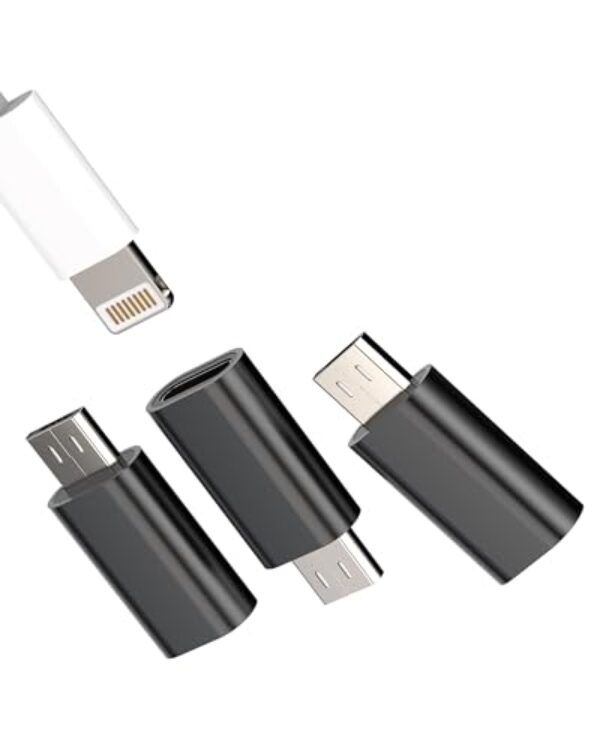 Adaptador Lightning fêmea para micro USB macho (pacote com 3) cabo de carregamento Android conversor de porta compatível com Samsung Galaxy S6 Edge S7 Active Nexus Note 5 Note4 Note3 conector de cabo