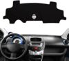 Adequado para Citroen C1 2005-2014 Interior Dash Covers Proteção UV Antiderrapante Painel Capa, LHD Branco Thread