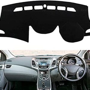 Adequado para Hyundai Elantra Avante 2011-2015 Interior Dash Covers Antiderrapante Proteção UV Painel Capa, RHD Branco Thread