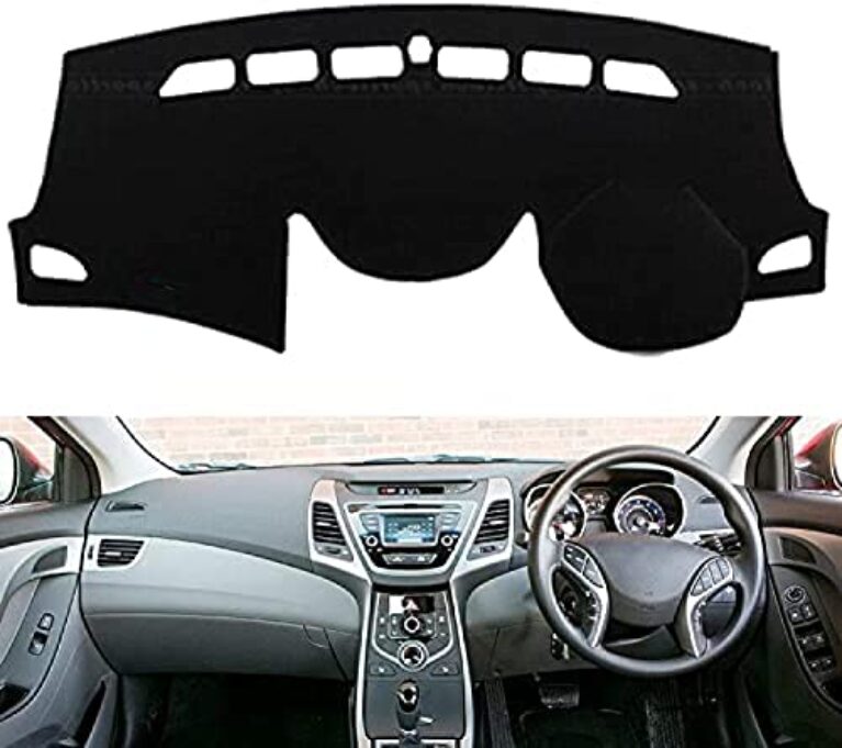 Adequado para Hyundai Elantra Avante 2011-2015 Interior Dash Covers Antiderrapante Proteção UV Painel Capa, RHD Branco Thread