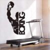Adesivo de parede boxe boxe luta academia fitness exercício vinil decalque de parede decoração de arte esportiva 82 x 45 cm