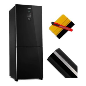 Adesivo Envelopamento Black Piano Geladeira 5mx61cm +