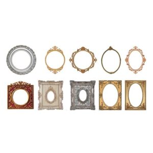 Adesivos estéticos vintage círculo barroco autoadesivos retrô adesivos clássicos decorativos de scrapbook para planejador de diário faça você mesmo artesanato 10 folhas de papel