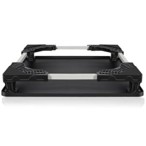 AILAHLOE Suporte universal ajustável para mini geladeira com bandeja coletora de silicone, 10 metros fortes, tapete de 59,9 cm x 59,9 cm para geladeiras pequenas, lavadora, secadora, ar condicionado