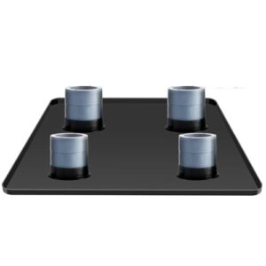 AILAHLOE Tapete de silicone de 60 x 60 cm com 4 raisers de base resistente para minigeladeira, ar-condicionado, geladeira, congelador profundo, lavadora, secadora, bandeja de gotejamento, almofadas