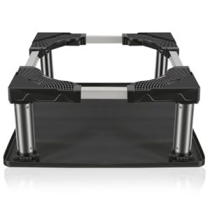 AILAHLOE Tapete de silicone para mini geladeira, base ajustável universal com 4 pés fortes, tapete de geladeira, ar-condicionado, bandeja de gotejamento portátil pequena para freezer - 60 cm x 60 cm