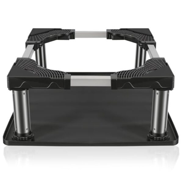 AILAHLOE Tapete de silicone para mini geladeira, base ajustável universal com 4 pés fortes, tapete de geladeira, ar-condicionado, bandeja de gotejamento portátil pequena para freezer - 60 cm x 60 cm