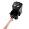 Air Fryer 3 Litros 1480W – Fritadeira Sem Óleo Touch, Cesto Antiaderente, Preto/Prata 127 V