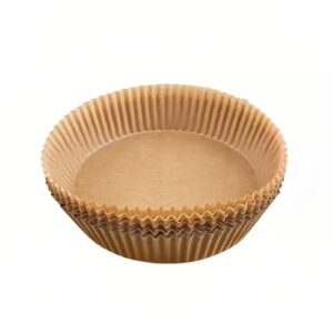 Air Fryer Forros de papel descartáveis redondos, pergaminho antiaderente, acessórios para fritadeira de forno de micro-ondas, à prova de óleo, à prova de água (200 peças, 20 cm)