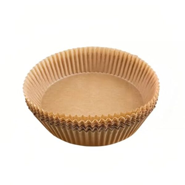 Air Fryer Forros de papel descartáveis redondos, pergaminho antiaderente, acessórios para fritadeira de forno de micro-ondas, à prova de óleo, à prova de água (200 peças, 20 cm)