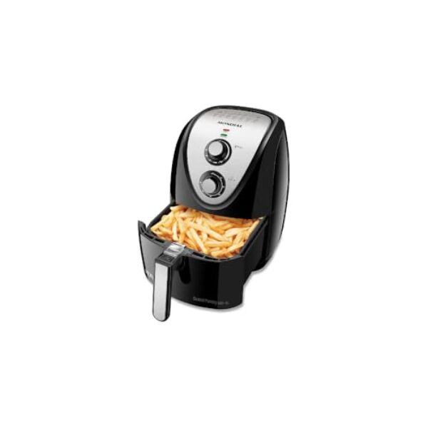 Air Fryer Fritadeira Elétrica, 3,8 Litros, Preta, Controle de Temperatura 90-200°C, Timer 30 Minutos, Circulação de Ar Quente, 220V