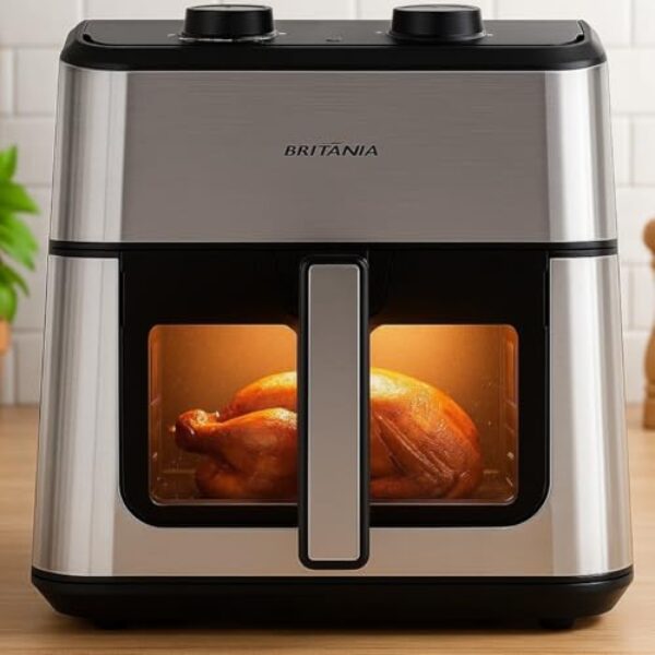 Air Fryer Grande 8 Litros Forno Antiaderente 127v Fritadeira Eletrica Philco Redstone BAF80A Com Visor