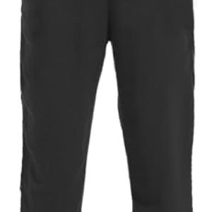 AITFINEISM Calça masculina casual de linho de algodão com cordão e cintura elástica nas costas, Preto, 40