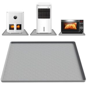 AKEfit Tapete de silicone resistente ao calor, antiderrapante e impermeável para bancadas de cozinha, forno, AC, fogão e proteção de mesa de jantar (cinza)