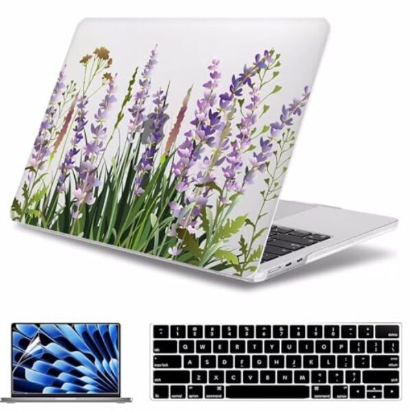 AMCJJ Capa M4 MacBook Air de 13,6 polegadas 2025 2024 2023 2022 versão modelos: A3240 A3113 M3 A2681 M2, capa rígida de plástico para MacBook Air de 13,6 polegadas com tela retina, serve para Touch ID