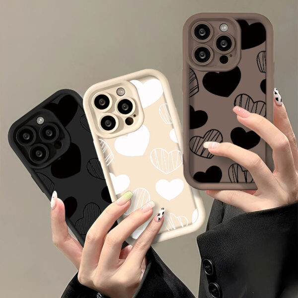 Amor Coração Caso De Telefone Para Samsung Galaxy A06 A12 A05 A05S M05 F05 A06 A16 Câmera Proteção Silicone Macio À Prov