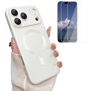 ankofave Capa magnética para iPhone 17 Pro Max para mulheres, [compatível com MagSafe] Design metálico macio fosco com protetores de lente e 2 protetores de tela para iPhone 17 Pro Max 6,9 polegadas