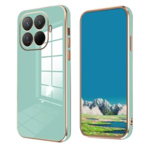 Anlalish Compatível com Xiaomi 15T Pro, capa de silicone à prova de choque, para Xiaomi 15T Pro, capa de proteção fofa com revestimento fino (verde)