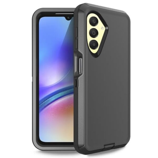 Anloes Capa Defender para Samsung Galaxy A17 5G, resistente, à prova de choque, à prova de poeira, 3 em 1, capa protetora robusta para celular Galaxy A17 5G (preto)
